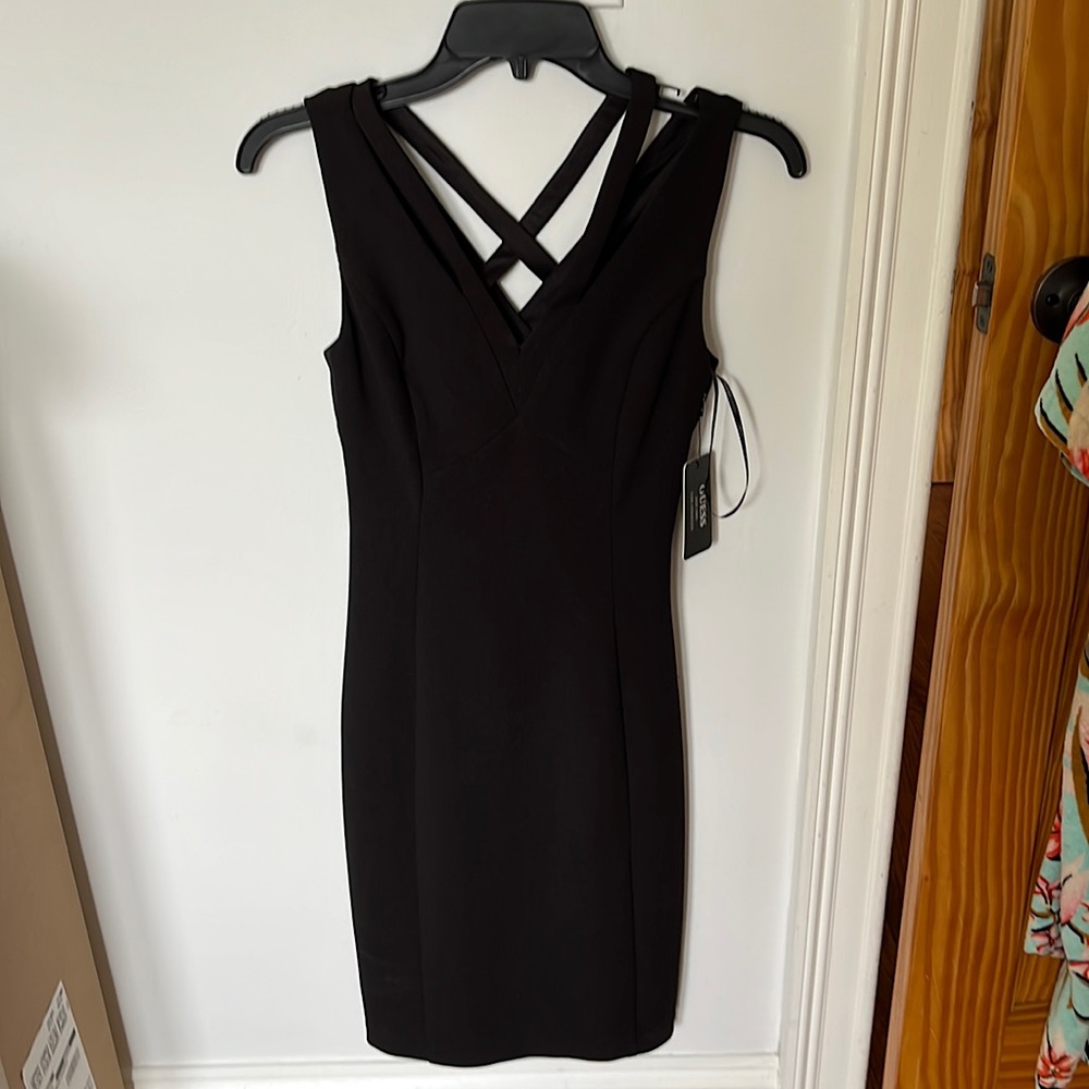 0 GUESS black fitted party dress stunning bnwt